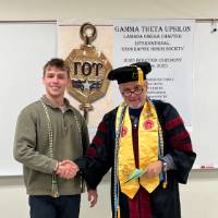 Professor Wagendorp with Cole Feyen